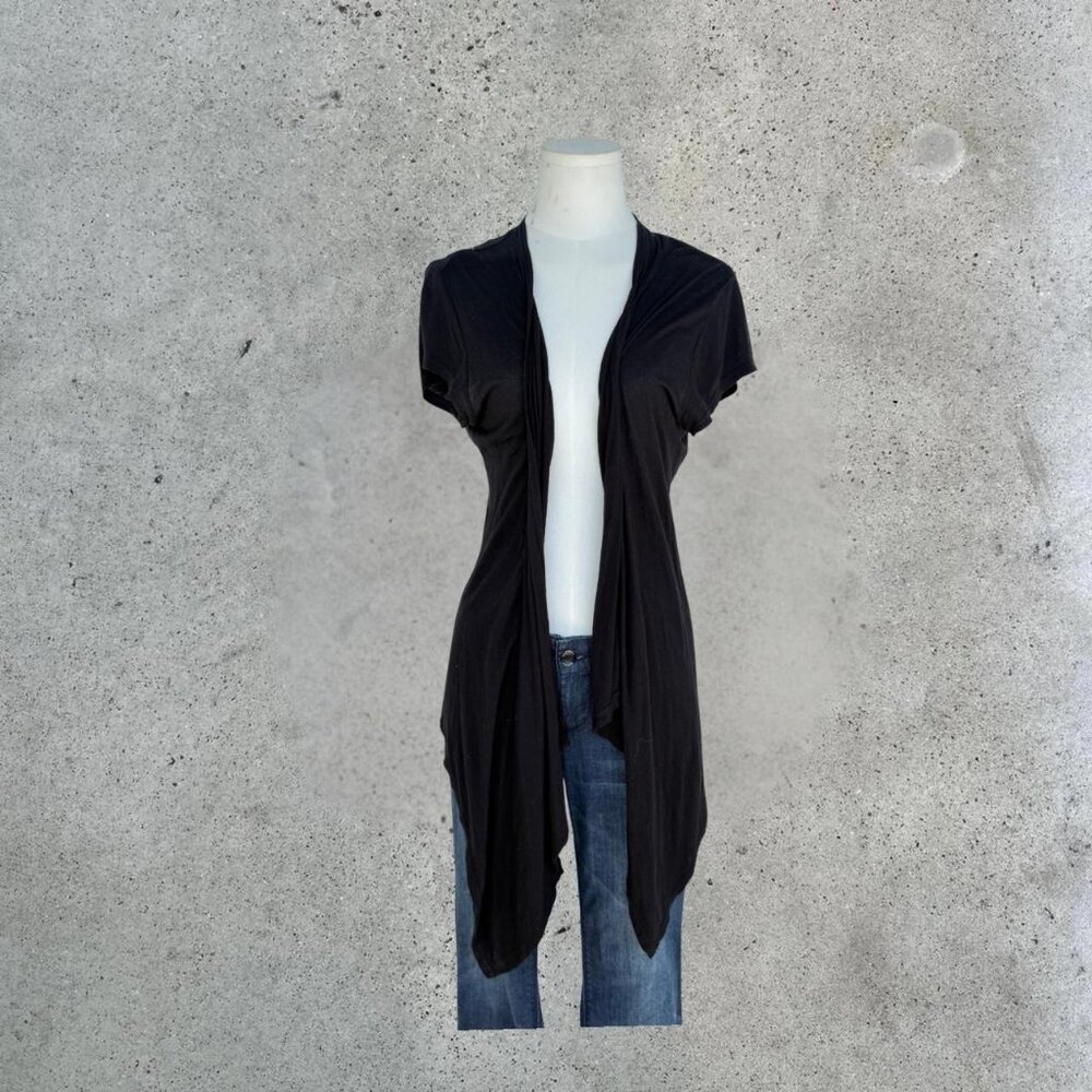 Vintage black short sleeve cardigan